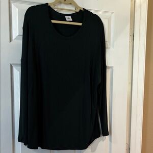 CAbi Elegant Black Long Sleeve Top
